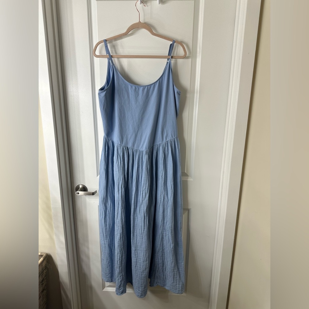 Viral Aerie Light Blue Sleeveless Maxi Dress